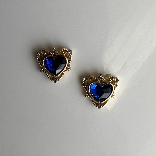 Blue Heart #8 (2pcs) / Zircon Luxury Charm