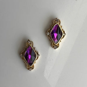 Purple Diamond #16 (2pcs) / Zircon Luxury Charm