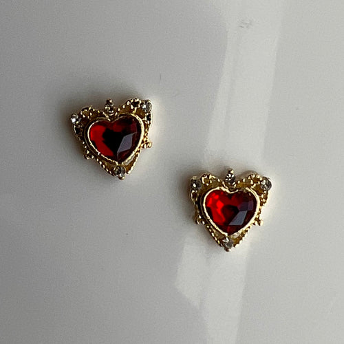 Red Heart #11 (2pcs) / Zircon Luxury Charm